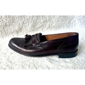 Bostonian First Flex Tassel Loafers Mens 11.5 Wide Burgundy Leather Dress Shoes